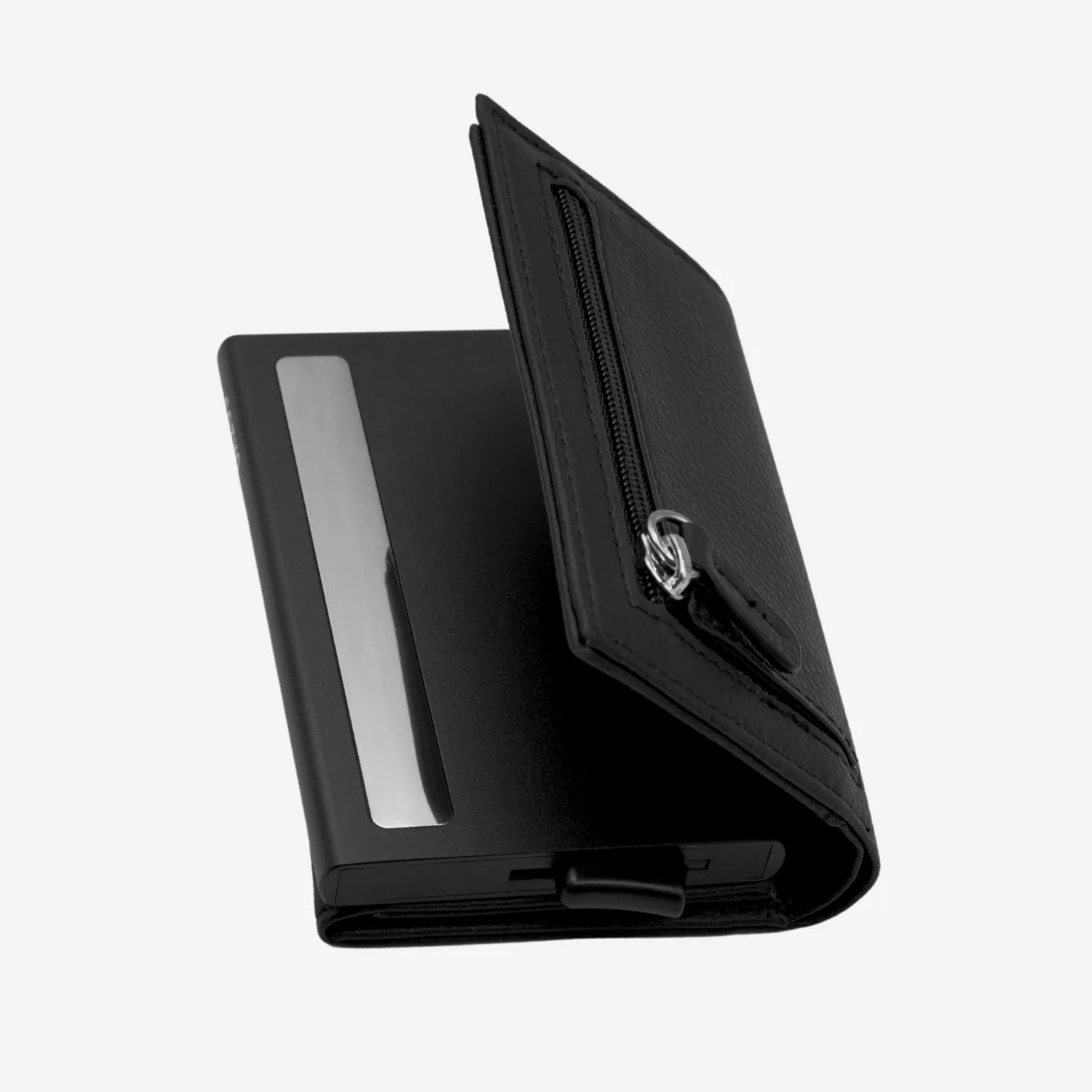 Billetera Anticlonación en cuero Black US203, vista trasera 1 — accesorio compacto y elegante de Urzus