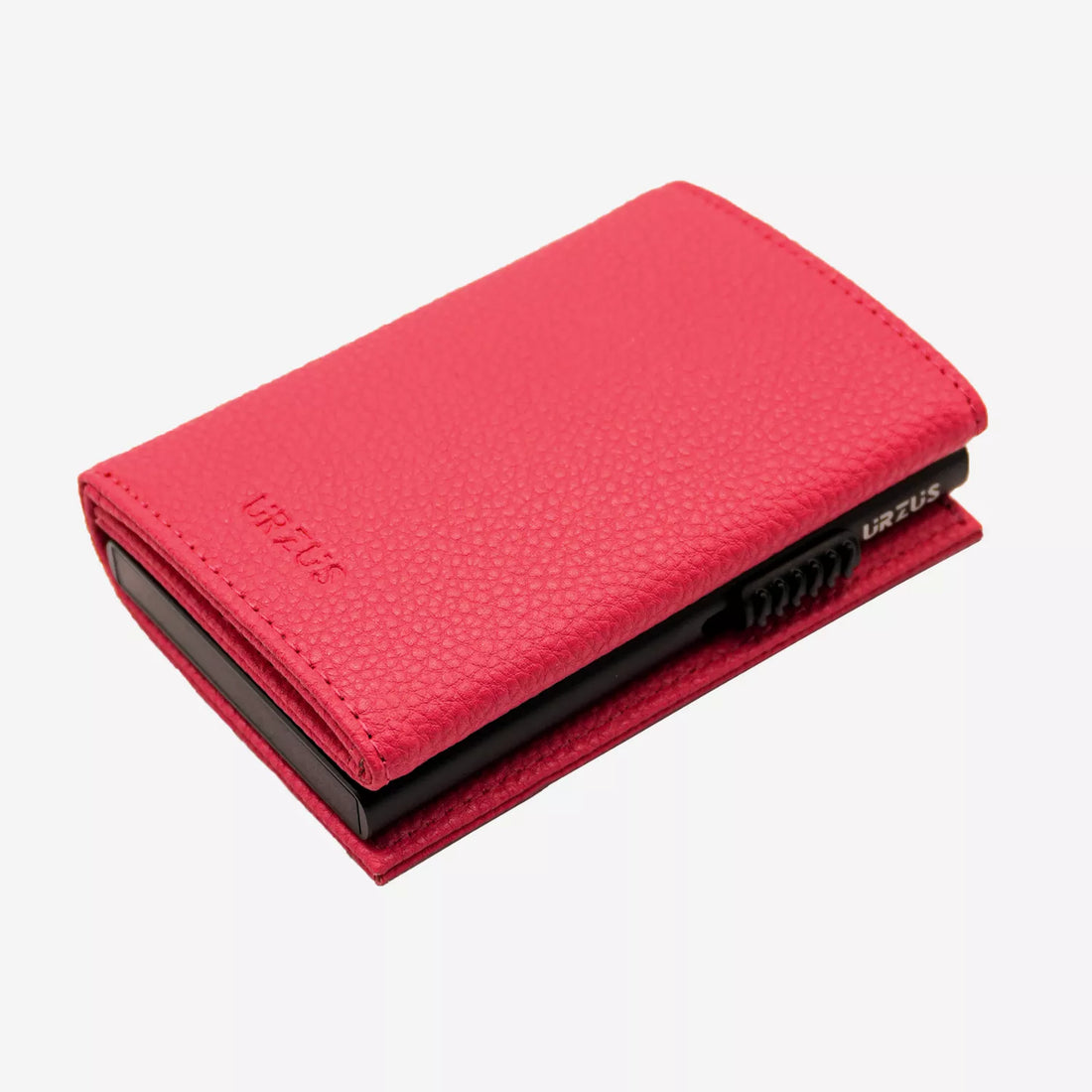 Billetera Anticlonación en cuero Fuchsia US302, vista frontal — accesorio compacto y elegante de Urzus
