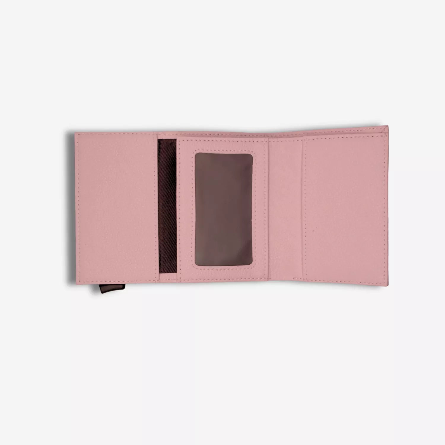 Billetera Anticlonación en cuero Pink US203, vista interior 1 — accesorio compacto y elegante de Urzus