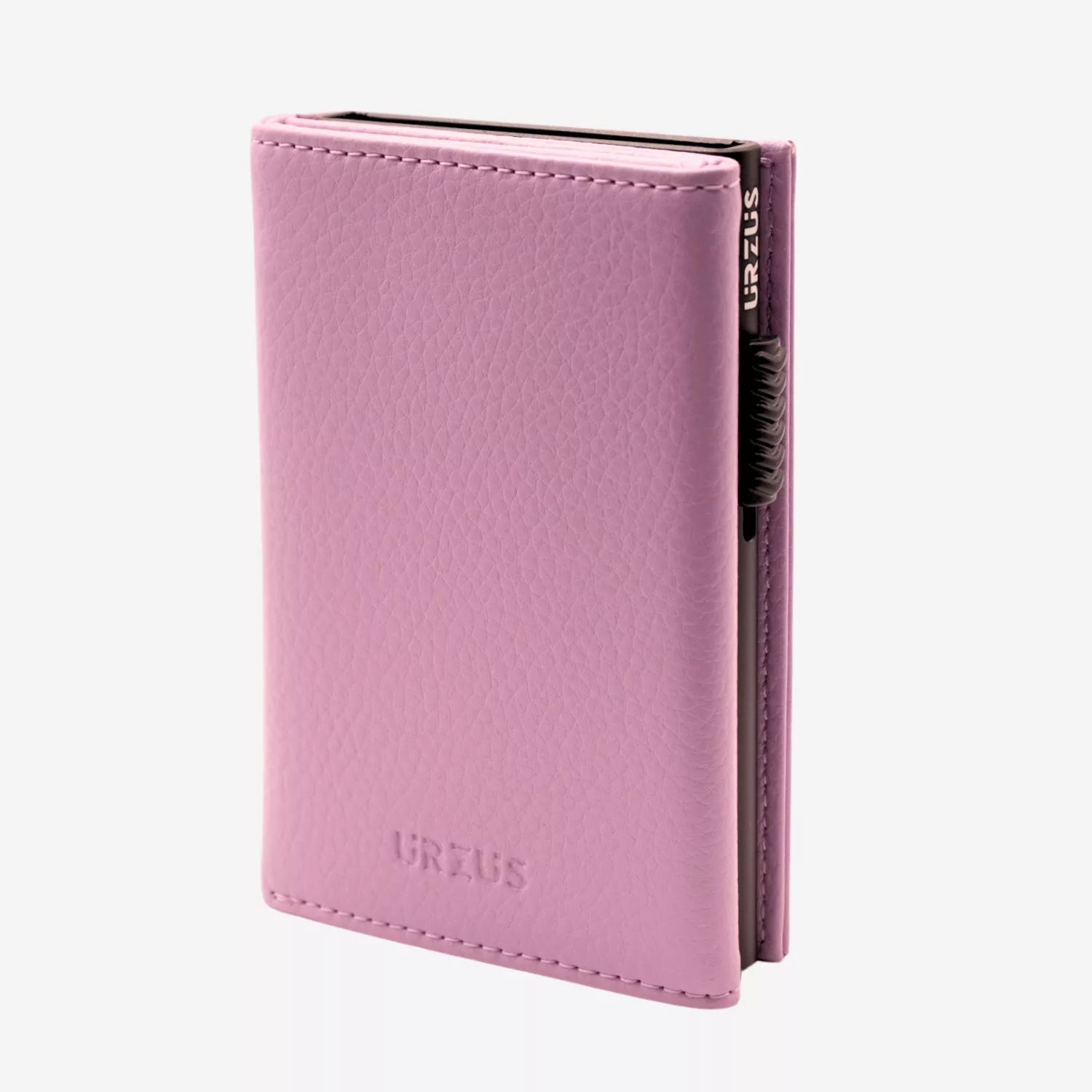 Billetera Anticlonación en cuero Purple US302, vista frontal — accesorio compacto y elegante de Urzus