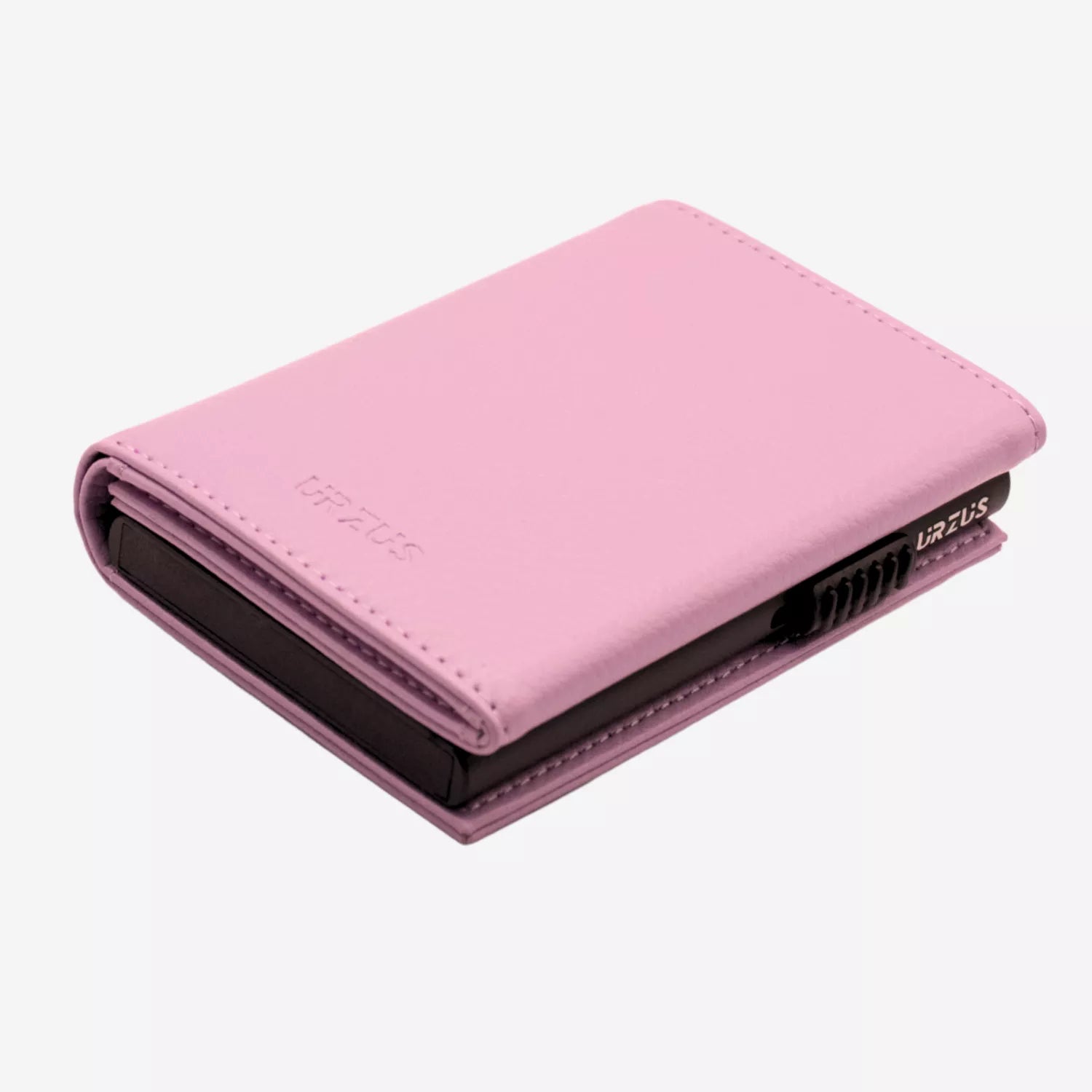 Billetera Anticlonación en cuero Purple US302, vista superior — accesorio compacto y elegante de Urzus