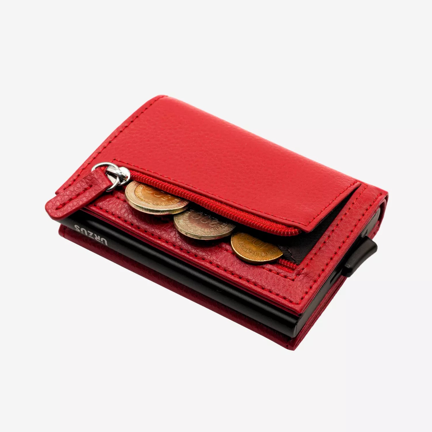 Billetera Anticlonacion en cuero Red US203, vista trasera 2 — accesorio compacto y elegante de Urzus