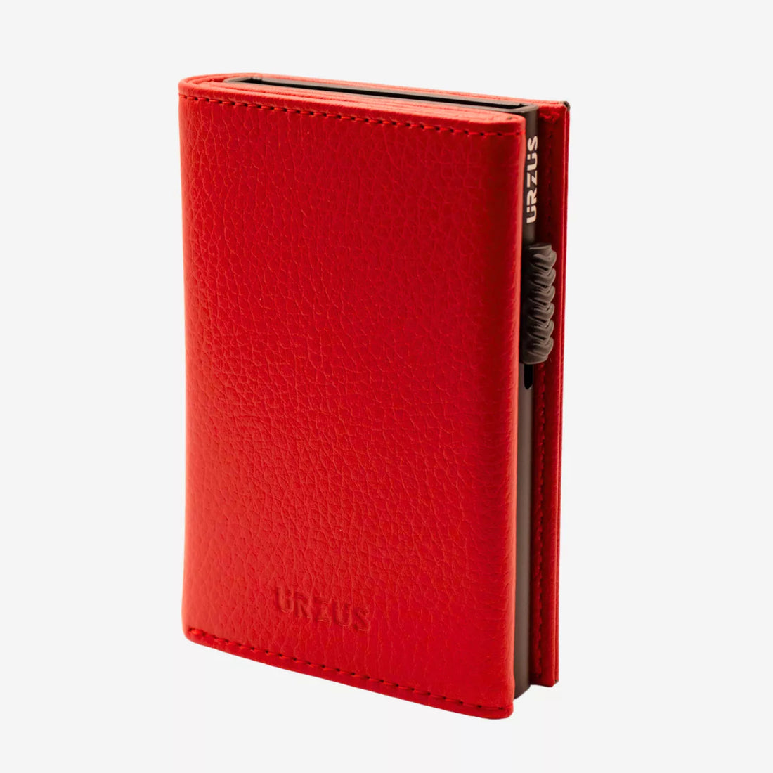 Billetera Anticlonación en cuero Red US302, vista frontal — accesorio compacto y elegante de Urzus