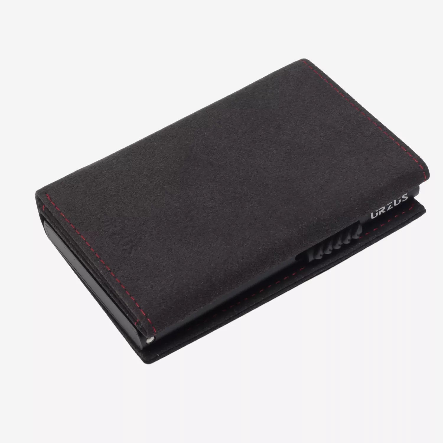 Billetera Anticlonación en gamuza Alcantara US302, vista superior — accesorio compacto y elegante de Urzus